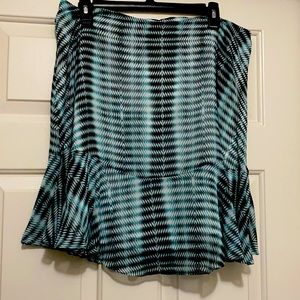 JcPenny’s Worthington Blue White Black Skirt